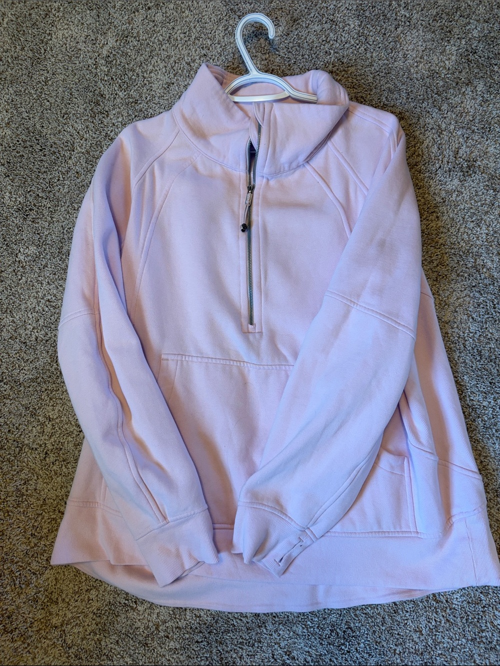 lululemon athletica Light Pink Half-Zip Pullover